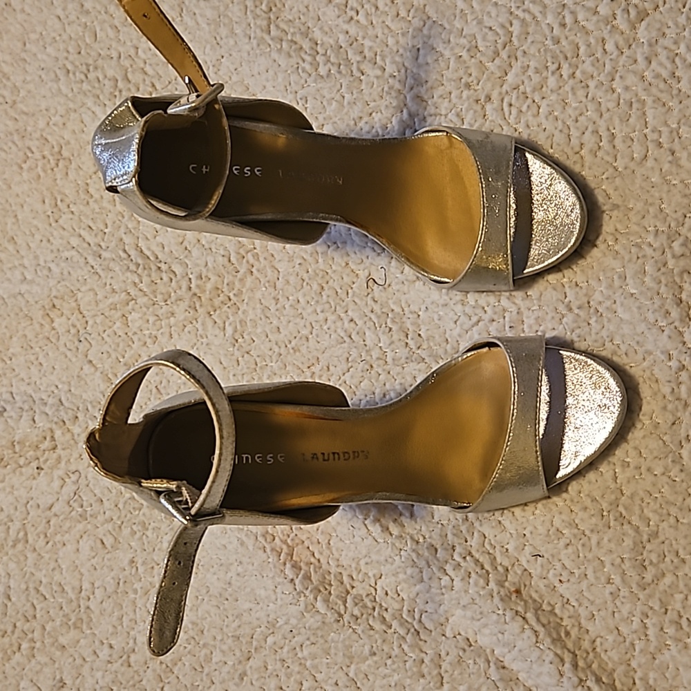 Silver dress sandals
